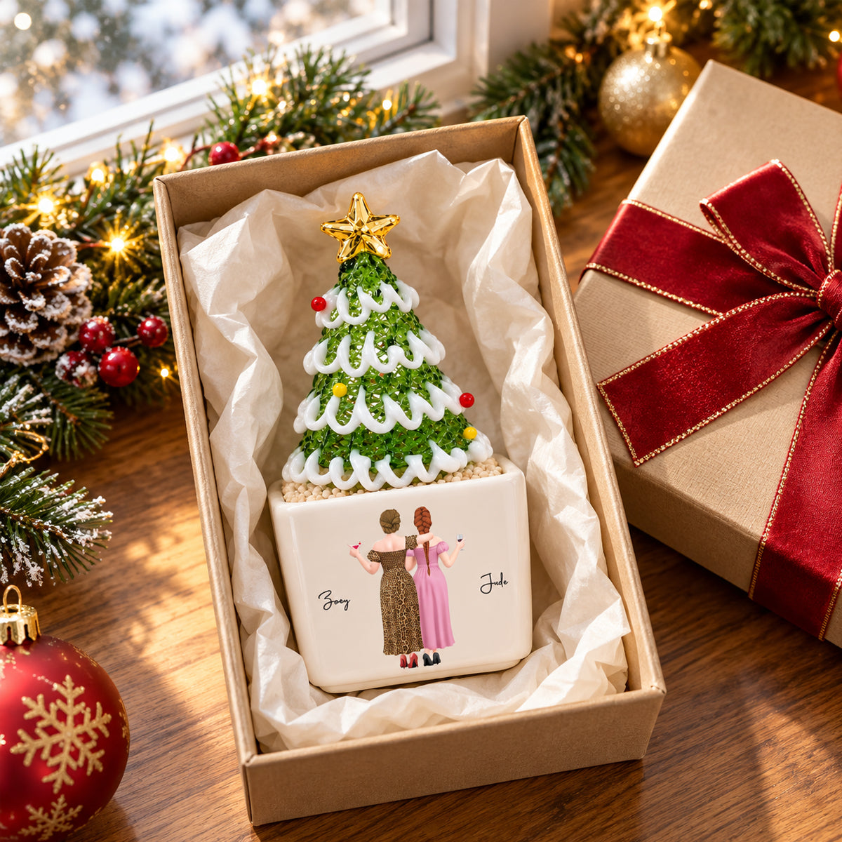 Thank You For Being My Unpaid Therapist - Personalized Potted Christmas Glass Tree - Christmas Gift For Sister, Bestie eb985257-e03a-4da3-98ea-0894bb45e7ba-banner-5.jpg