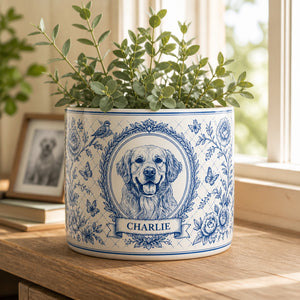 Blue & White Chinoiserie Pet Portrait Planter (Photo to Art) - Personalized Plant Pot & Vase ebaeba2b-6fef-44f9-9c19-89ea1827de67.jpg