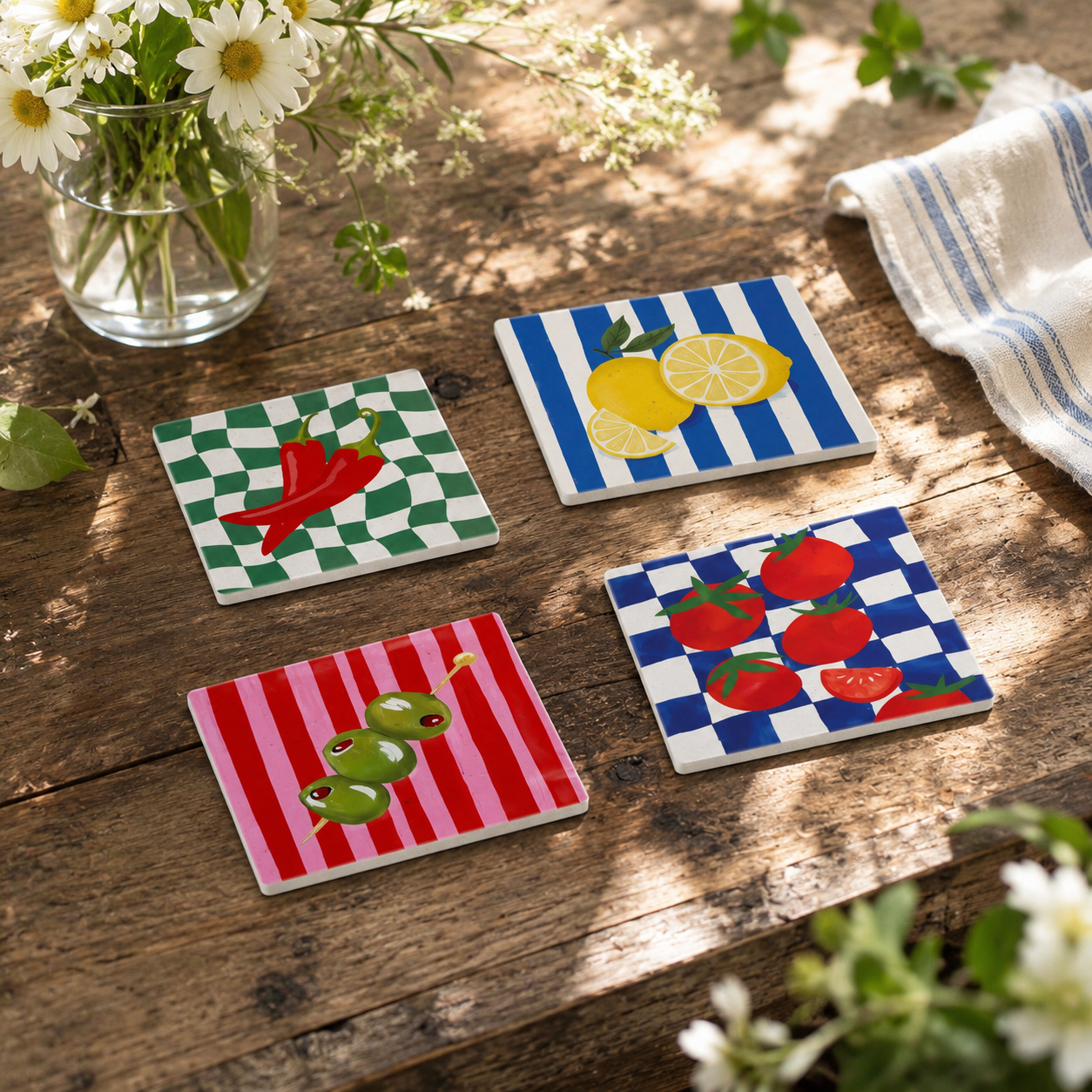 Vegetables and Fruits Stone Coasters, Fruits Coasters, Colorful Coasters, Vegetables Coasters, Fruits Lover, Gift for Her, Gift for Mom ebbd79a1-987c-4d12-b97d-23d619367945-banner-1.png