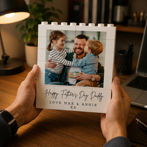 Personalised Father's Day Building Block Photo Gift | Daddy Gift | Dad Birthday | Unique Photo Present For Dad