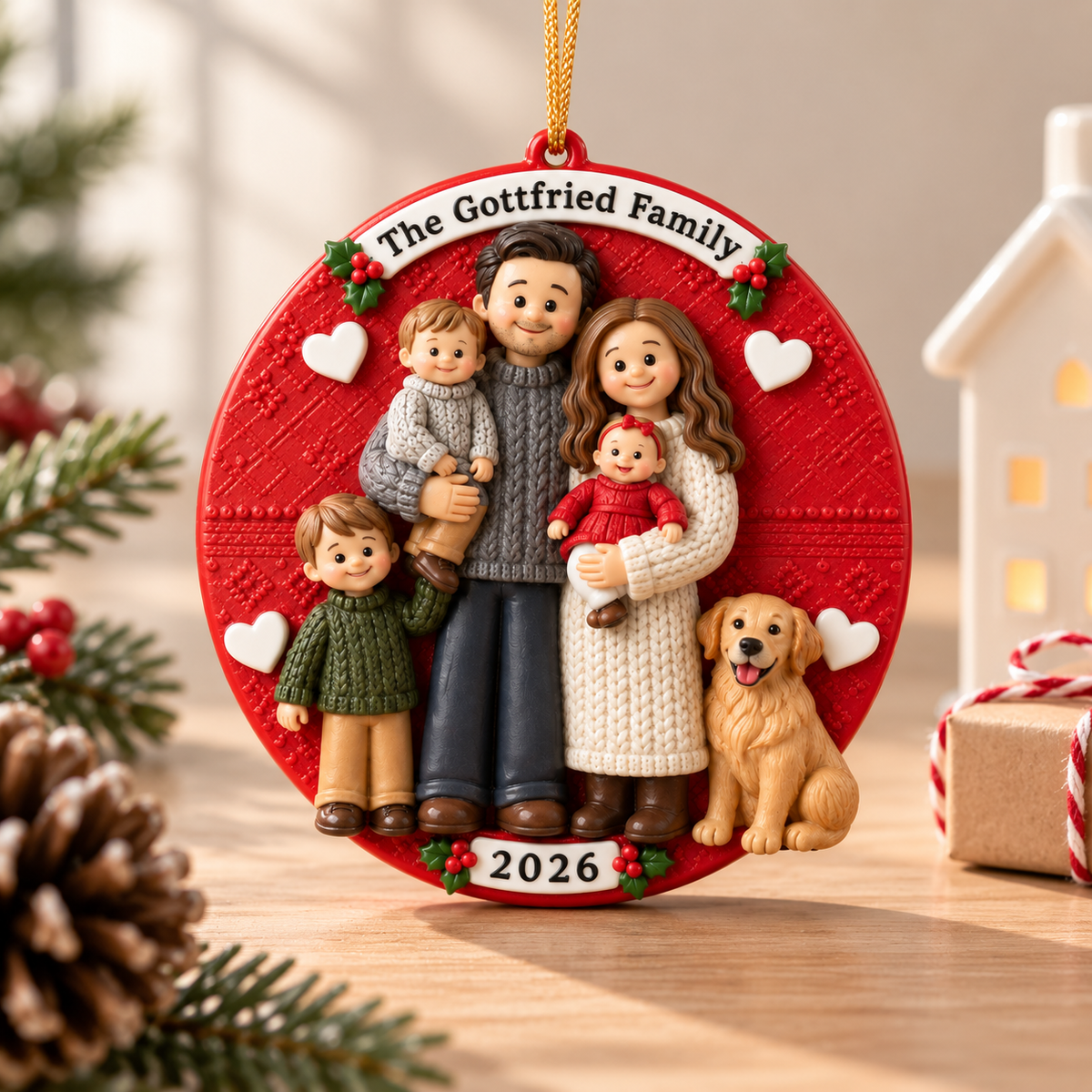Personalized Family 3D Relief Acrylic Ornament, Custom Photo Christmas Decoration, Family Name & Year Keepsake, White Portrait Holiday Tree Decor, Christmas Gift ebe439fc-cc3f-43e5-9fe1-c57fe01c6f09-kj2.png