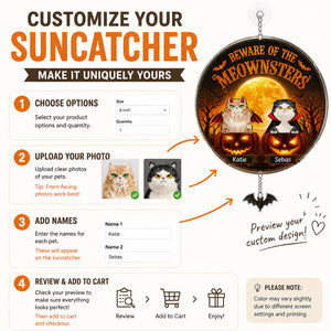 Halloween Meownsters Custom Pet Portrait Garden Flag - Personalized 1 Layered Suncatcher with Charm ebefb49d-663e-4a7e-ba04-f1089ea1ffdb.jpg