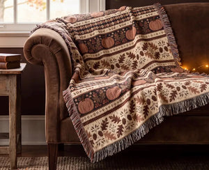 Autumn pumpkin woven blanket gift for fall lover farmhouse throw blanket cosy Thanksgiving gift for her rustic autumn home decor ebf45fef-850d-4427-a22d-02577a2c786a-dfre-5-.webp