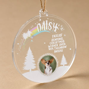 Rainbow Bridge Pet Memorial Christmas Ornament — Photo + Name - Personalized Transparent Acrylic Ornament ec05b77c-7ac9-48a8-a31f-48fd344478b7.jpg