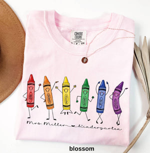 Comfort Colors Customized Crayon Doodles Teacher Shirt, Dancing Rainbow Back to School Tee, Kindergarten Elementary School Teacher Gift ec2b62ff-1d6a-4888-b417-177be8a2542f-4.jpg