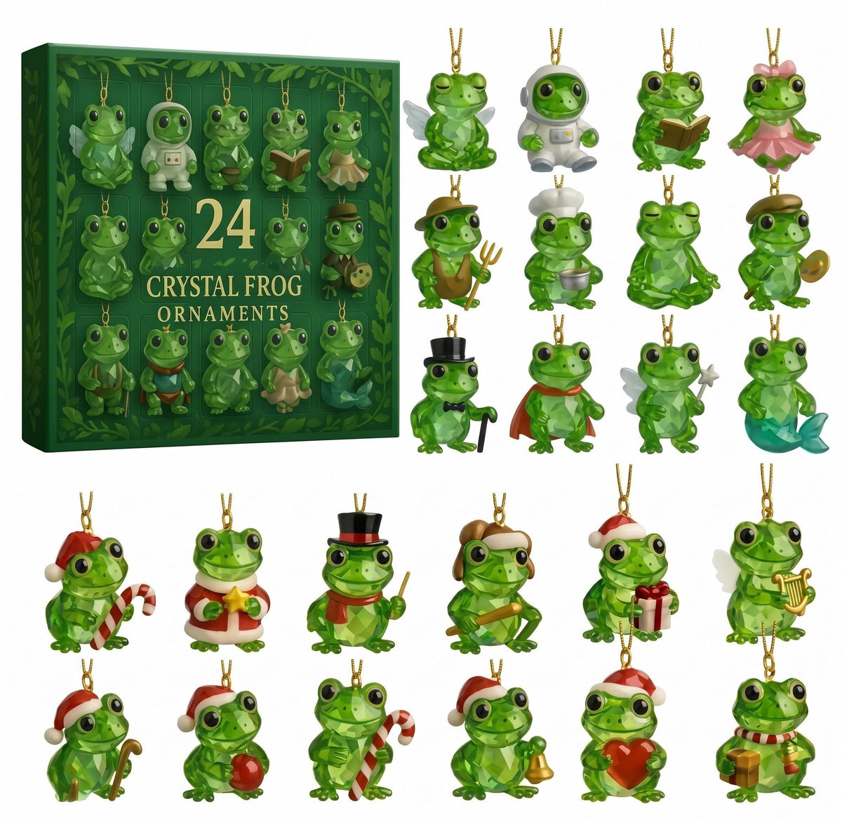 Frog 2D Advent Calendar 2026, 24 Crystal Frog Ornaments, Cute Christmas Countdown, Frog Lover Gift, Xmas Tree Decorations Amelia ec2c31cf-fd52-4061-a4ba-ec63e4263da0-il_fullxfull.8640016461_m1op.jpg
