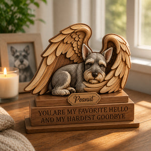 Custom Pet Memorial Winged Wood Plaque – Favorite Hello, Hardest Goodbye - Personalized Wooden custom shape Standing 2 layer (5mm) ec2dc3d7-f212-4586-aa19-d918aafc7f1a.jpg