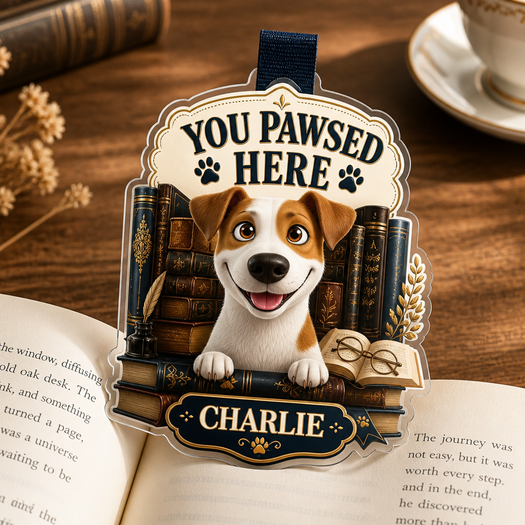 You Pawsed Here – Personalized Pet Photo Acrylic Bookmark - Personalized Acrylic Bookmark ec55ed85-a63e-41c7-a2a3-299131be56d7.png