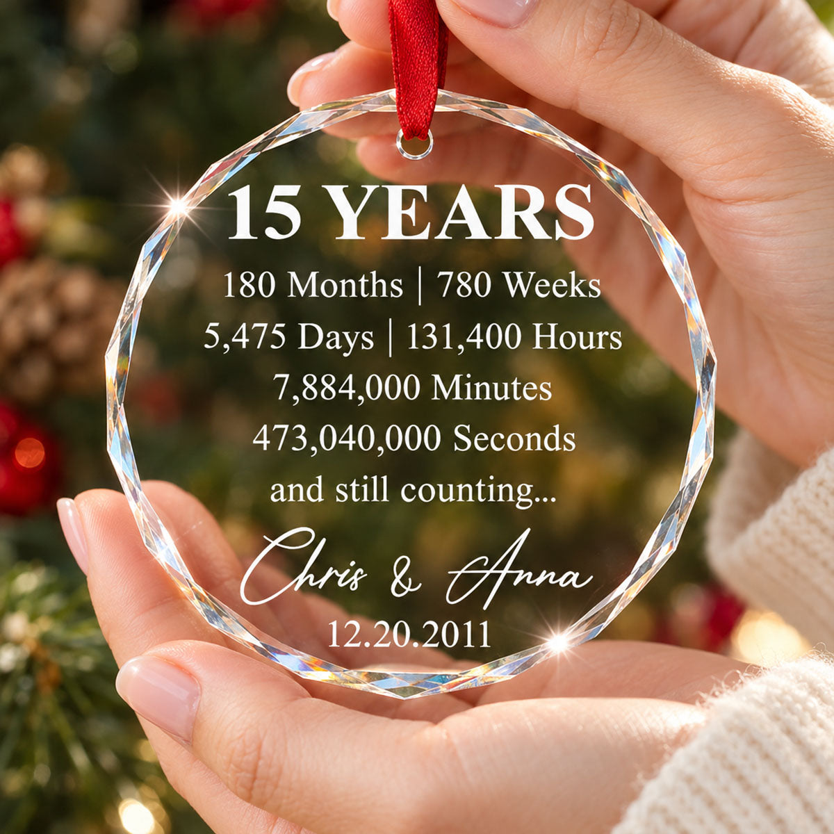Custom Anniversary Counting Time, Custom Year For Couples, Him, Her, Parents - Personalized Ornament ec57ece3-60b7-4361-a165-8f8da766728a-banner-3.jpg