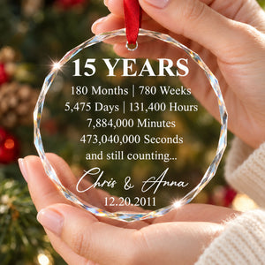 Custom Anniversary Counting Time, Custom Year For Couples, Him, Her, Parents - Personalized Ornament ec57ece3-60b7-4361-a165-8f8da766728a-banner-3.jpg