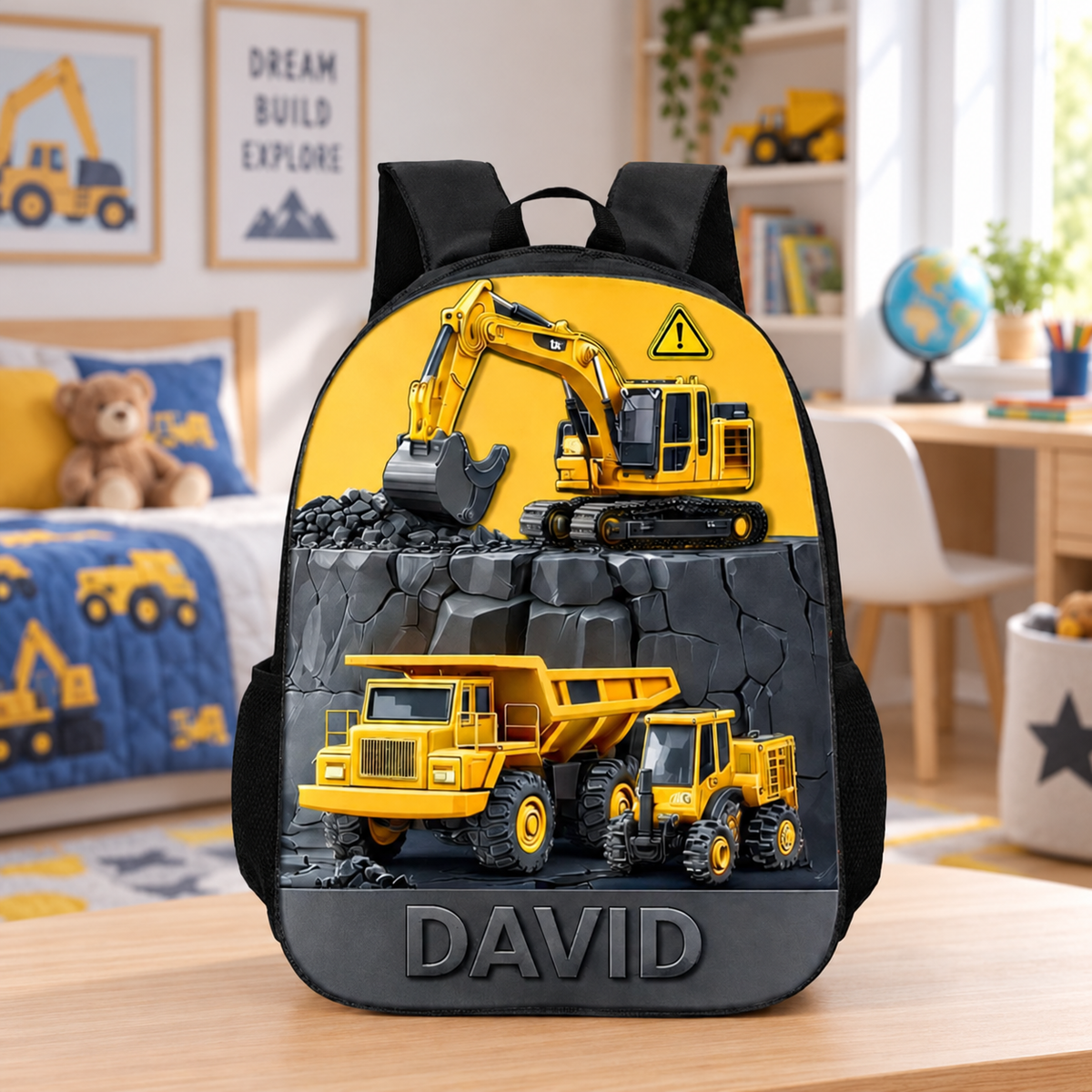 Custom Kids Backpack, Excavator Truck Back To School Backpack, Construction Backpack Birthday Gift For Boys, School Bag For Children Toddler ec5c117c-d3a5-40b9-be53-b6020702542a-prv.png