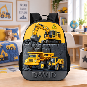 Custom Kids Backpack, Excavator Truck Back To School Backpack, Construction Backpack Birthday Gift For Boys, School Bag For Children Toddler ec5c117c-d3a5-40b9-be53-b6020702542a-prv.png