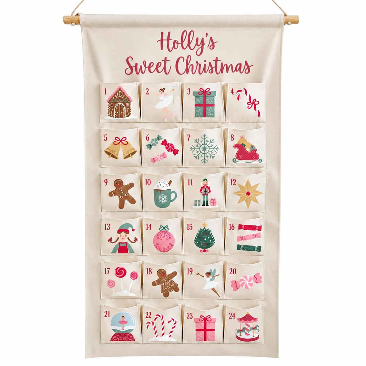 Personalised Fabric Advent Calendar - Sweet Treats Design - 24 Pocket Reusable Christmas Countdown Wall Hanging 2026 - Gift For Kid ec5c8b45-9d03-4628-adbf-0772937b4456-L-ch-m-a-V-ng-Gi-ng-sinh-b-ng-v-i.png
