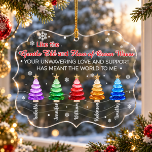 Glass Christmas Tree Sisters Love - Personalized Shape Acrylic Ornament - Chirtsmas Gift For Sisters, Bestie, Friends ec5cad0c-8f91-4997-b7ad-90a42118d25a-1.png