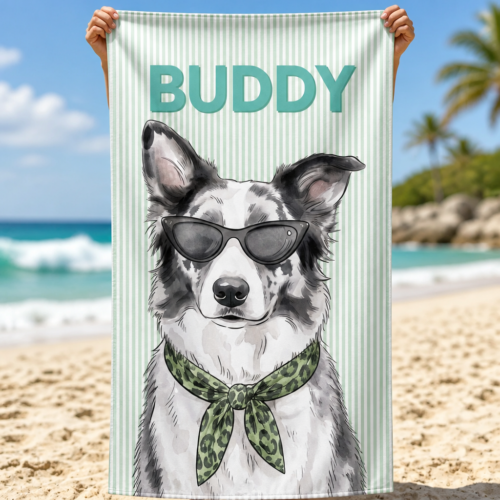 Custom Pet Portrait Beach Towel – Retro Lifebuoy Edition - Personalized Beach Towel ec61ff98-916b-47a9-90bc-583d959bc796.png