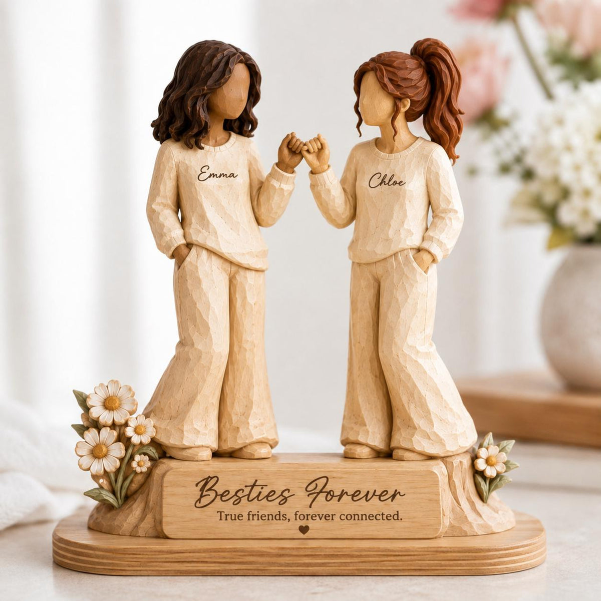 Personalized Best Friends Wooden Block, Besties Forever Pinky Promise Keepsake, Soul Sister Birthday Gift, Bestie BFF Gift, Friendship Decor ec7ce177-d203-40cb-b5b2-7d38f5dbd3a4-6.jpg