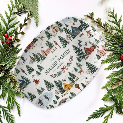 Personalized Winter Village Christmas Platter, Custom Family Name Serving Dish, Holiday Keepsake Gift ec7fcaa1-d5af-4a4f-834e-f19f4642aeff-v3.png