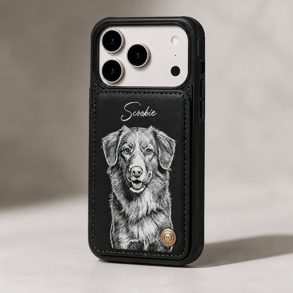 Custom Pet Portrait Wallet Phone Case – Engraved Sketch Look - Personalized Phonecase ec877592-0f1f-4b04-aed5-4538b6be5973.jpg