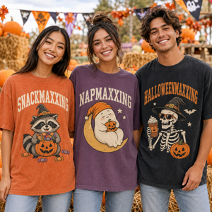 Snackmaxxing Napmaxxing Halloweenmaxxing Shirts, Funny Halloween Raccoon Ghost Skeleton Graphic Tee, Cute Vintage Spooky Season Oversized T-Shirt ec8d320f-ee57-4ecc-a9a0-01219a108391-1.png