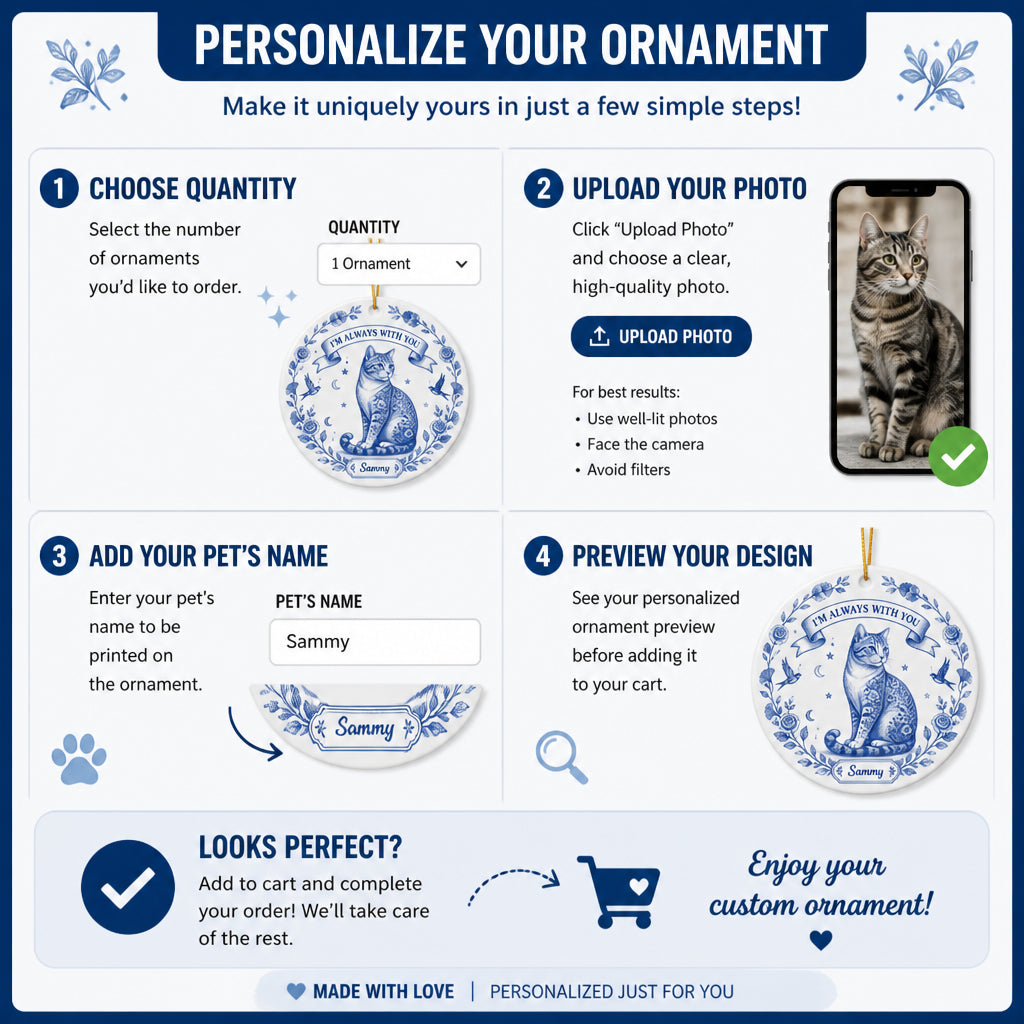 Blue Toile Cat Memorial Ornament – "I'm Always With You" – Custom Pet Name - Personalized Ornament ec90af70-dc4a-4d47-afe2-bd5833cfbdd0.jpg