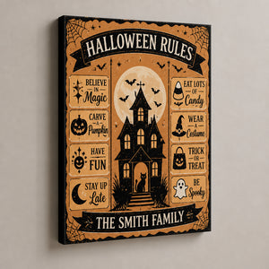 Halloween Rules Personalized Family Canvas - Personalized Canvas ec96b8cc-c955-4e25-ae78-1990fd3a8863.jpg
