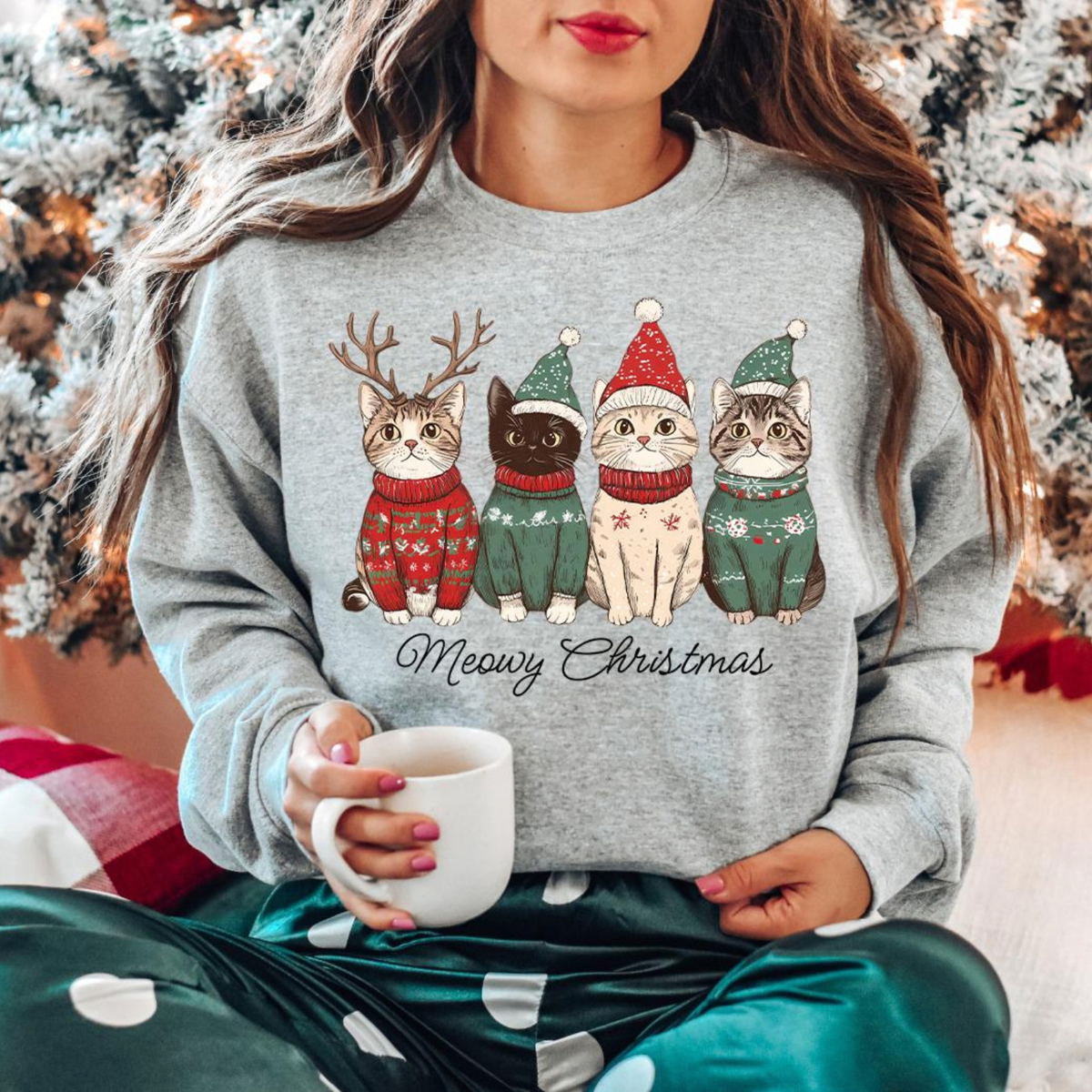 Meowy Christmas Shirt, Cat Christmas Sweatshirt, Cat Lover Xmas T-Shirt, Christmas Cat Mom Sweater, Catmas Gift For New Year, Xmas Crewneck eca2780b-b0d4-49fd-92c7-8ff5dec54c22-5.png