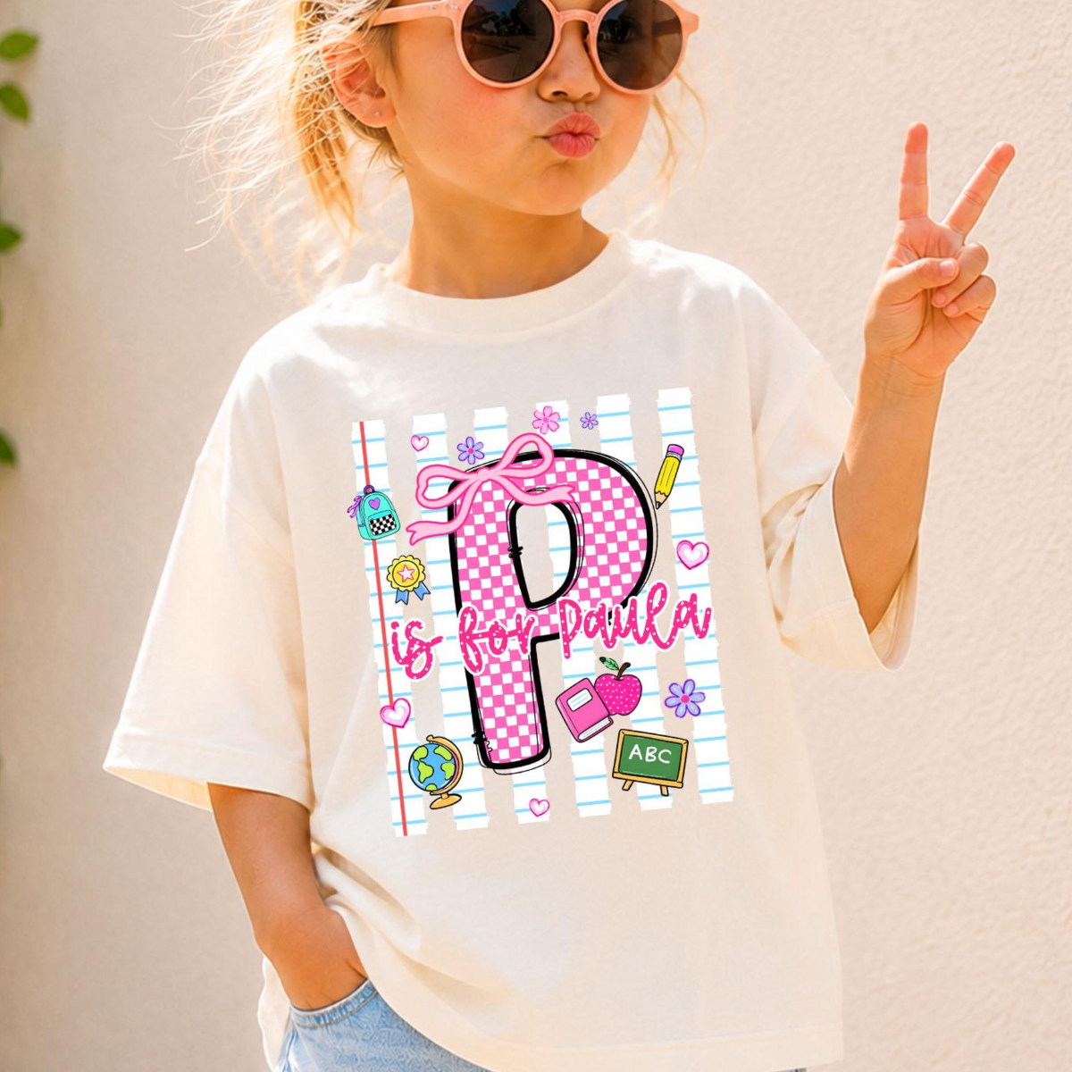 Custom Alphabet Name Letter Shirt, Coquette Bow Shirt, First Day of School Gift, Preschool Kindergarten T-Shirt, Back To School Toddler Tee eca61344-4fc8-4017-9359-523a56d32213-9.png