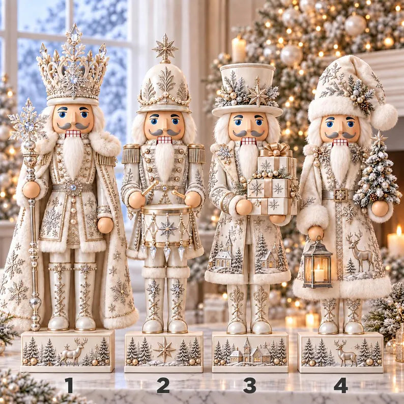 White Christmas Nutcracker Wooden Block, Elegant Winter Soldier Shelf Decor, Neutral Holiday Figurine, Christmas Mantel Decor ecafcef5-3792-4834-acaf-7ca9f09d79cc-gfhjngg-1-.webp