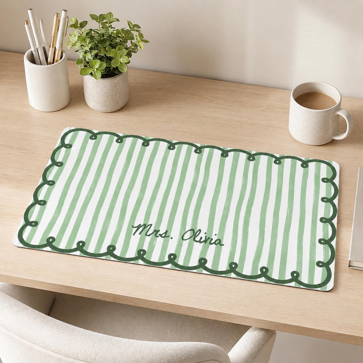 Custom Name Scalloped Stripe Desk Mat, Pastel Stripe Keyboard, Wavy Edge Preppy Workspace Decor, Gift for Teacher, Back to School Gift ecb76455-f756-41ae-acf3-6d390d1468c0-11.jpg