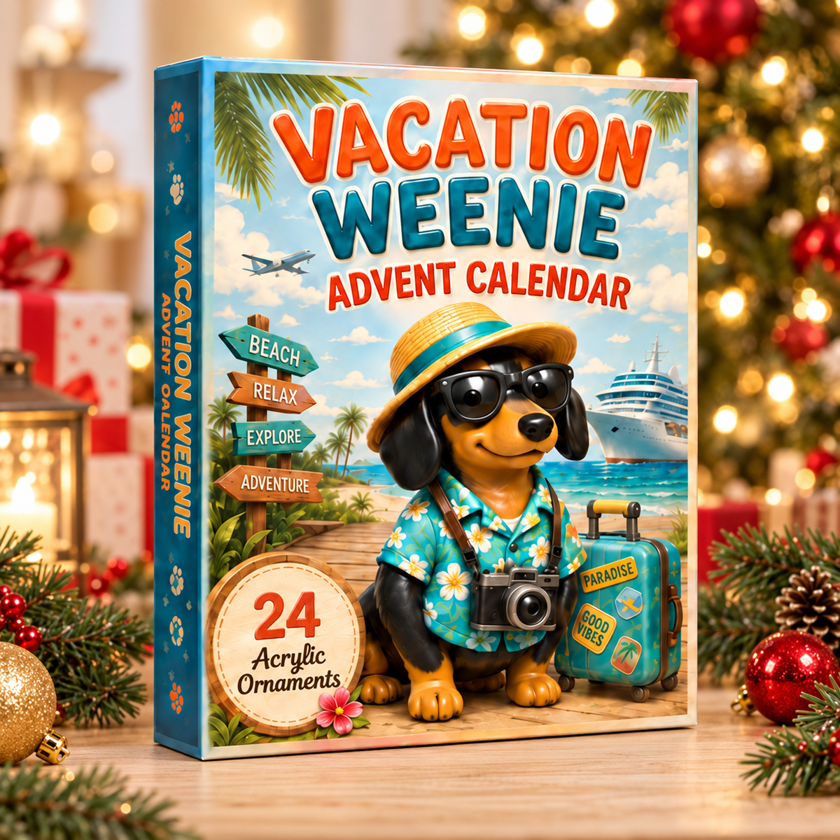 Vacation Weenie Advent Calendar 2026 - 24-Day Festive Countdown, Acrylic Charms Blind Box - Gift For Dachshund Lovers ecc5d67a-f2b6-4bdc-b297-4e5ddf09a48a-weenie-box.png