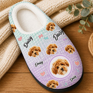 Custom Pet Face & Name Pattern Fleece Slippers - Personalized Fleece Slipper ecc6edf1-1044-4928-b326-daff2262c045.jpg