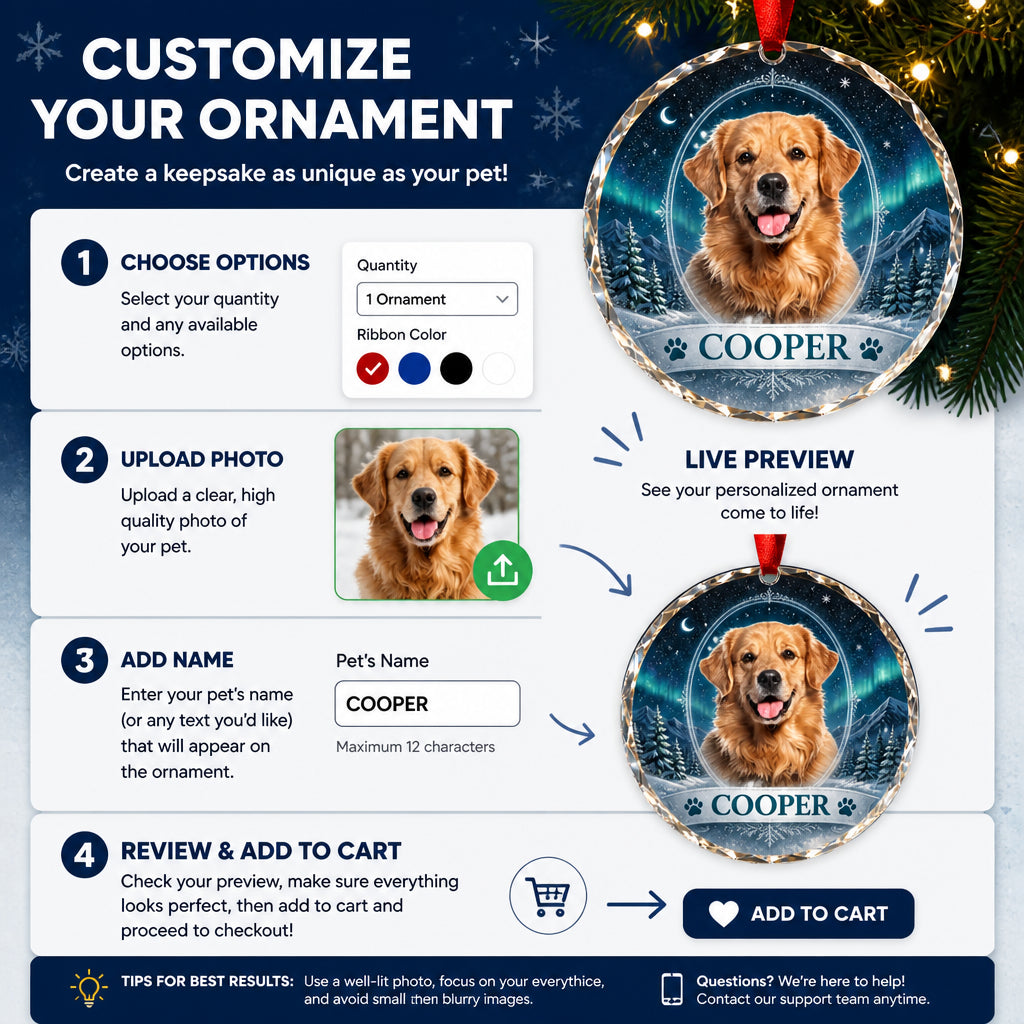 Custom Pet Photo Crystal Ornament – Winter Night Cameo - Personalized Crystal Ornament eccfef26-a2aa-4e45-bb5d-51be1689630c.jpg