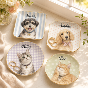 Custom Photo Birthday Gifts For Dog Cat Lovers, Personalized Dog Dad And Mom Cat Owners Jewelry Dish, Pet Memorial, Gift for Pet Lover ece081f4-c22b-450a-80c2-e787f9390bec-1.png