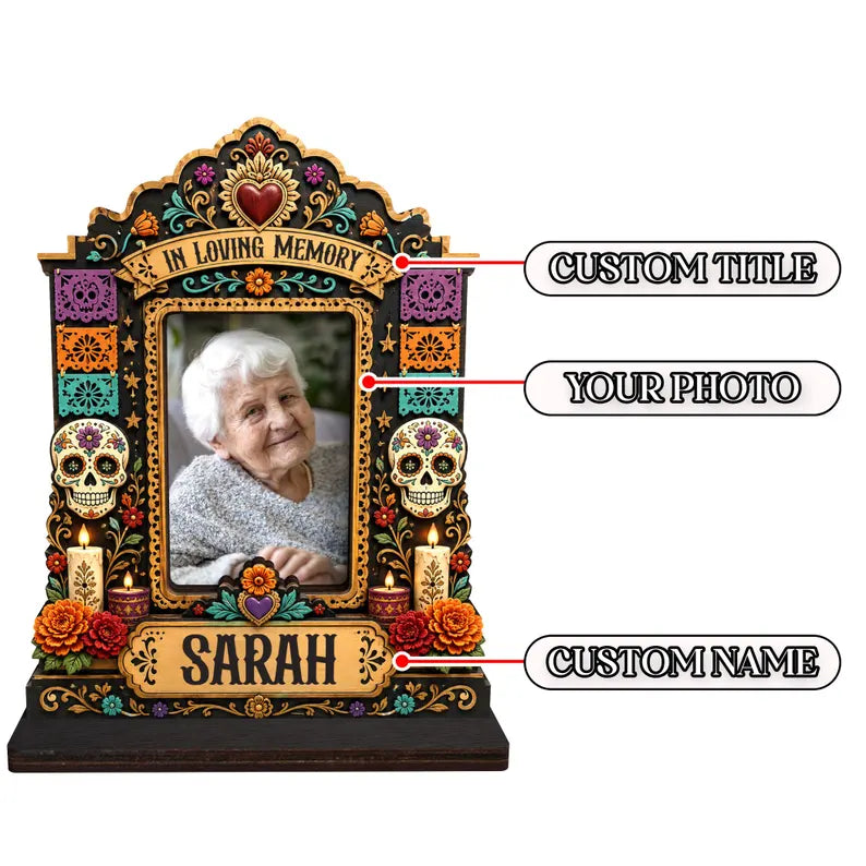 Personalized Día de los Muertos Memorial Photo Frame, Custom Ofrenda Altar Shrine Wooden Frame, Sugar Skull Remembrance Gift, Altar Keepsake ece67b4d-994e-470c-b6ae-a0dc67322a26-GFTGFGGGFF-1-.webp