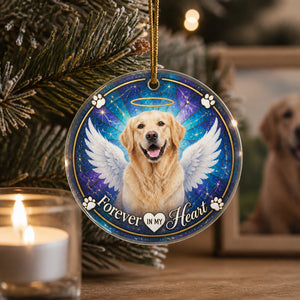 Pet Memorial Photo Ornament – Forever in My Heart - Personalized Transparent Acrylic Ornament ececc114-67ab-472c-a04c-bfdf257d343d.jpg