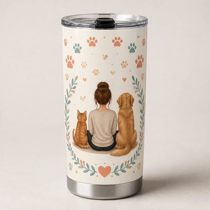 Fur Mama Cartoon Portrait Tumbler - Personalized Tumbler ecf084e4-fa51-41a8-904e-99509dccef84.jpg