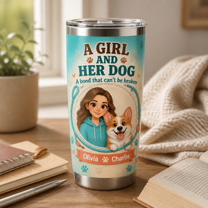 A Girl and Her Dog – Custom Cartoon Portrait Tumbler - Personalized Tumbler ecf1c175-6ee6-409e-b787-173589b90062.jpg