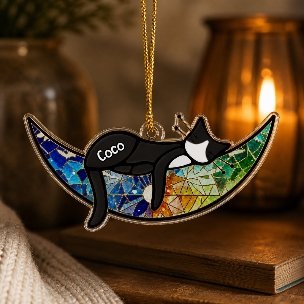 Personalized Cat Name Stained-Glass Crescent Shape Ornament - Personalized Shape Ornament ecf318eb-b26c-4bd7-b458-866a8462a277.jpg