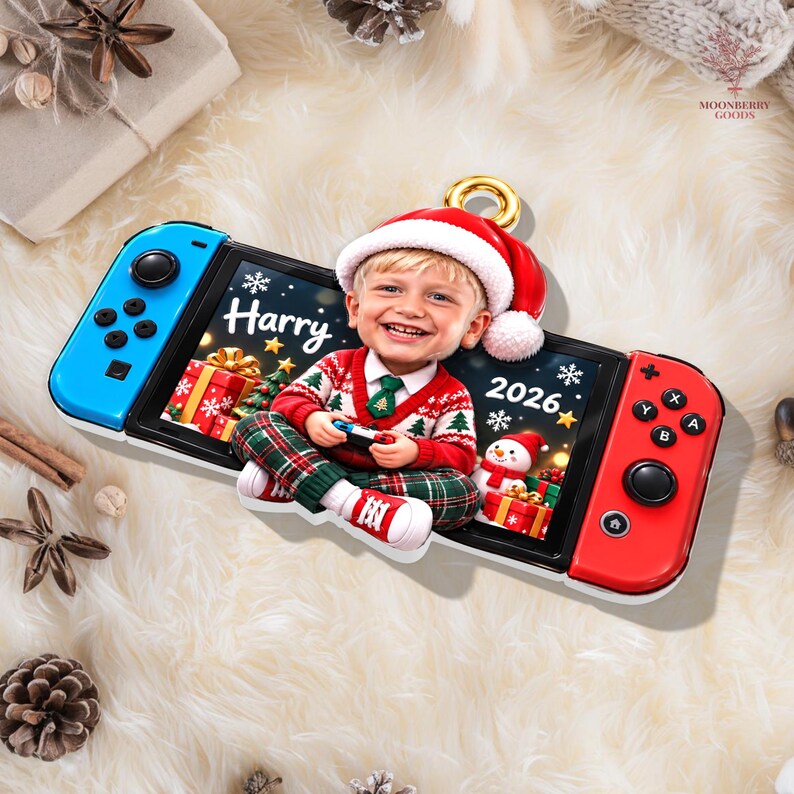 Custom Photo Gaming Ornament, Gamer Boy Christmas Gift, Game Controller Ornament, Holiday Gift for Kids, Boys, or Teens, Little Gamers Gift For Son, Daughter ecf783e3-01ae-41d7-bc88-7d960b4127a7-gf2.jpg