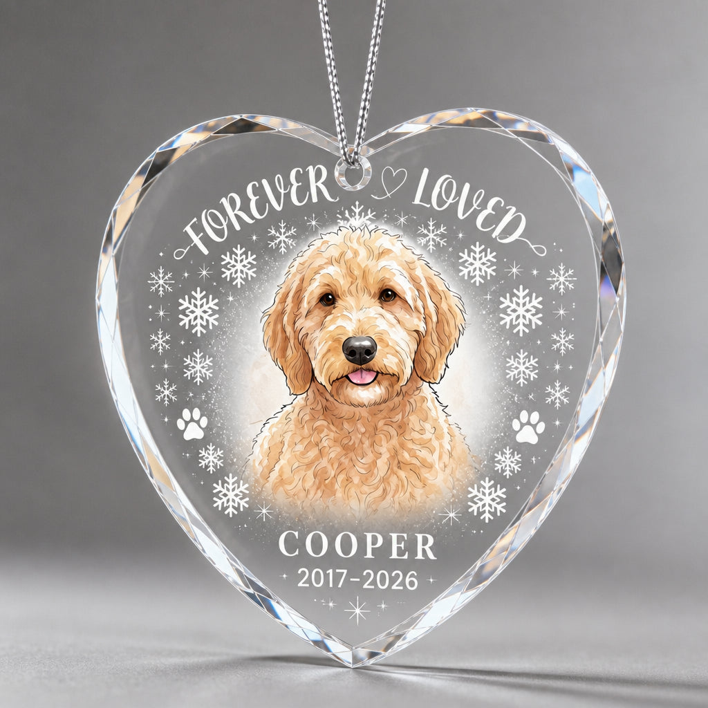 Forever Loved Pet Portrait Crystal Heart Ornament - Personalized Crystal Ornament ecf984ba-5a06-475d-9c5b-cde1275d7b4e.jpg