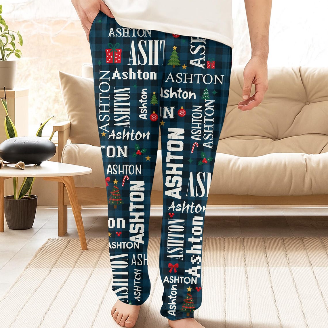 Personalized Christmas Pajama Pants, Custom Name Lounge Pants, Matching Family Holiday Sweatpants ecfdae58-8270-4e25-9540-636dc3a72576-6.jpg