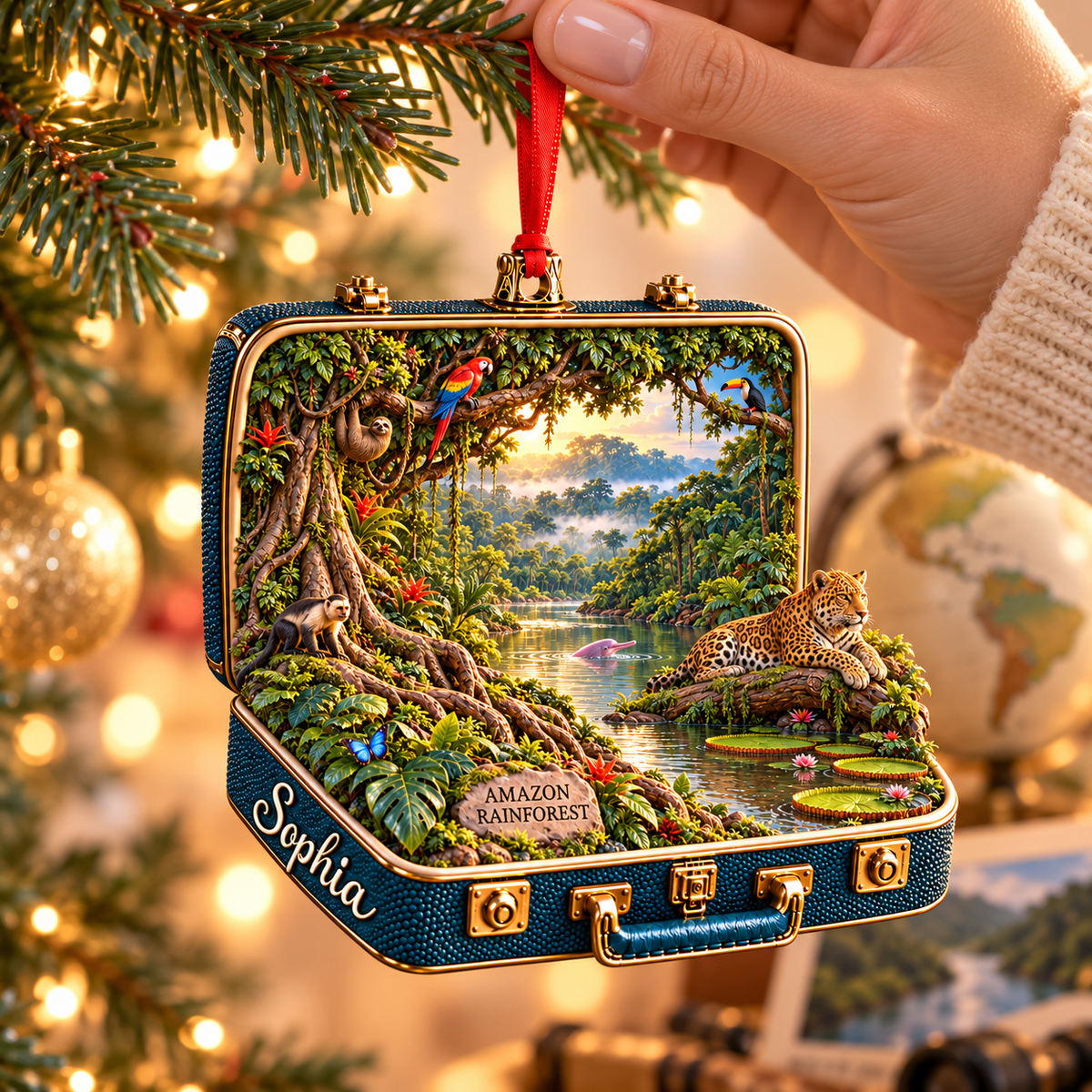 Personalized Amazon Rainforest 3D Suitcase Christmas Ornament – Tropical Travel Souvenir & Gift for Wildlife Lovers ed193d2e-ed0a-481b-ba7e-1dc47eb3fb00-Amazon-Rainforest-Suitcase-Ornament-4.png