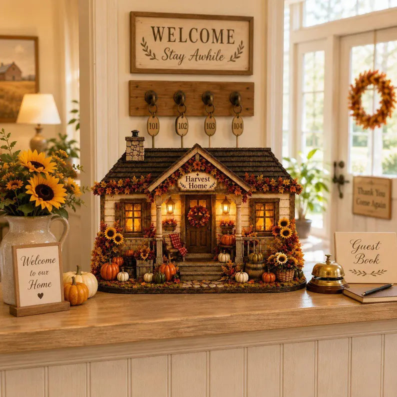 Personalized Harvest Home Wood Sign, Custom Fall Pumpkin Shelf Display, Thanksgiving Gift For Family, Cozy House Decor, Autumn Table Sign ed254808-39c8-49ca-bcf4-ee5365b50d71-ghghhgffhg-4-.webp