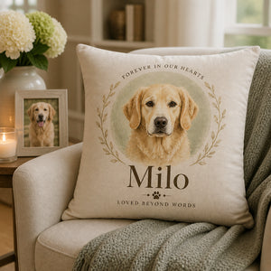 Pet Memorial Portrait Pillow — Forever In Our Hearts - Personalized Pillow ed441168-b7f8-4a5f-9772-a4ca31294d7a.jpg