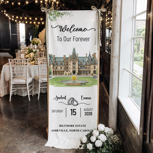 Welcome To Our Forever - Personalized Welcome Sign - Wedding Decoration ed4e356f-7eda-4345-b97f-a3dc3fd4a402-5.webp