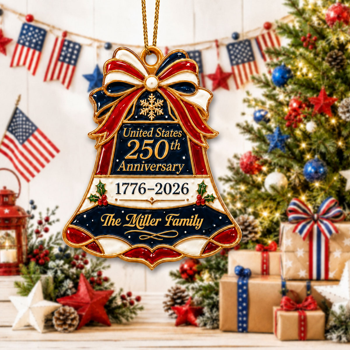Personalized US 250th Anniversary Bell Ornament - Real 3D Raised Ornament ed75fccc-963f-4daf-80a1-95f7857d07d5-3-1-.jpg