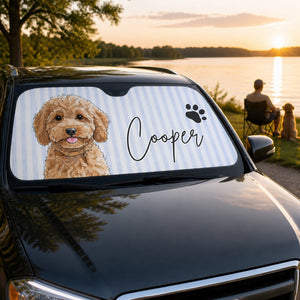 Custom Pet Portrait Auto Sun Shade — Name + Paw - Personalized Auto Sun Shade ed7d3cc2-7cac-46c8-90de-a38d9b238a60.jpg
