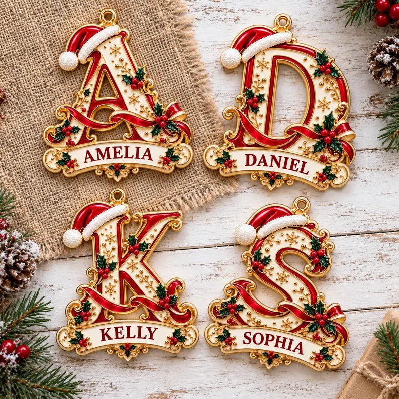 Personalized Christmas Ornament, Initial Letter Ornament, Monogram Name Christmas Tree Decor, Gift for Her, Stocking Stuffer ed7e4fa1-9164-487d-a234-383bf254e12a-drtgyi-3-.webp
