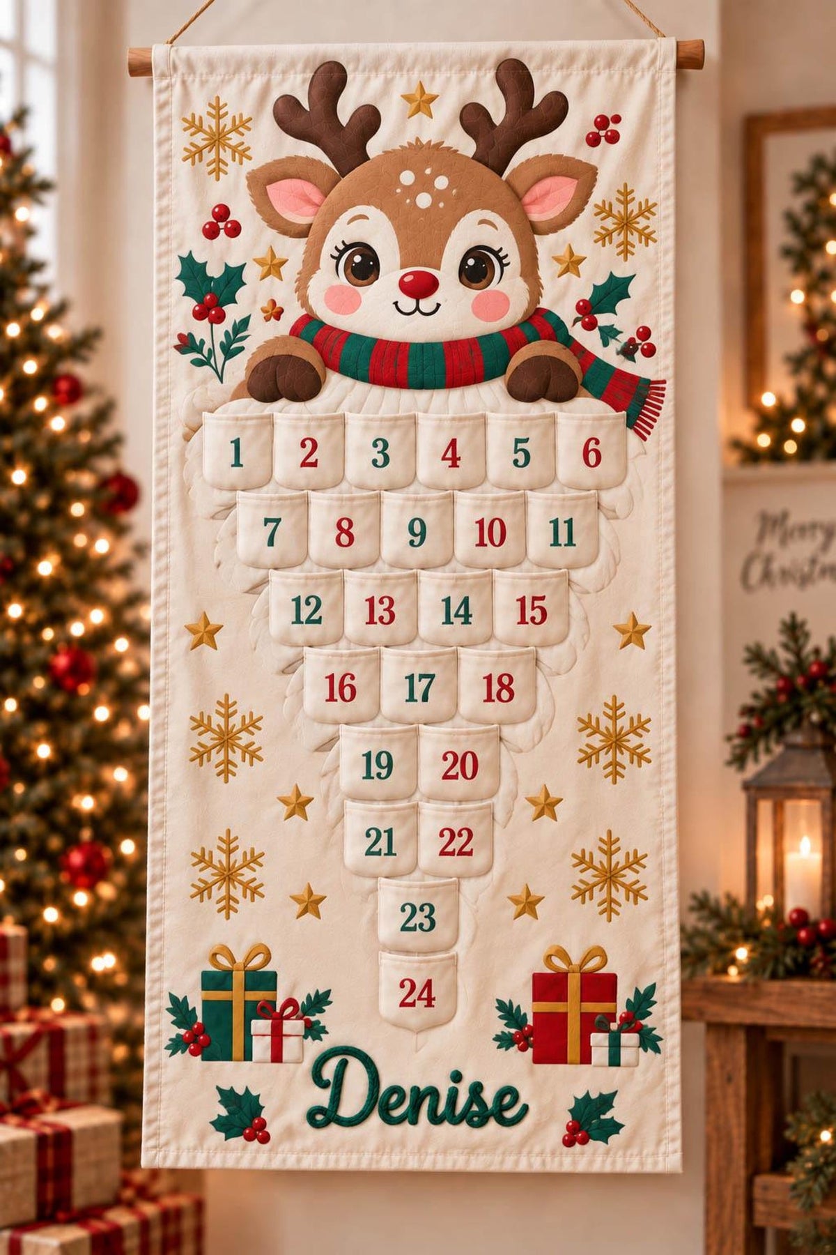 Personalized Advent Calendar with Name, 24 Pocket Christmas Countdown Wall Hanging, Printed Santa, Reindeer, Snowman, Tree, Corded Lettering eda825ed-b2a0-4cf2-936b-394ddabb1bab-il_1588xN.8603235065_7ng1.jpg