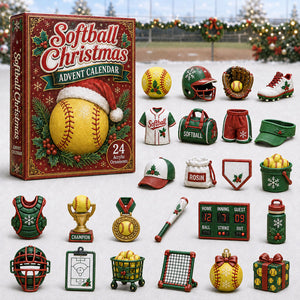 Softball Christmas Advent Calendar 2026 - 24-Day Festive Countdown, Acrylic Charms Blind Box - Gift For Softball Lovers edade363-30fd-4907-b856-ced322759cfe-christmas-softball.jpg